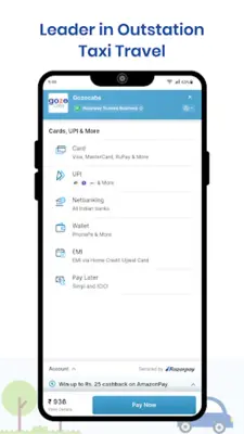 Gozo Cabs - Travel all India android App screenshot 2